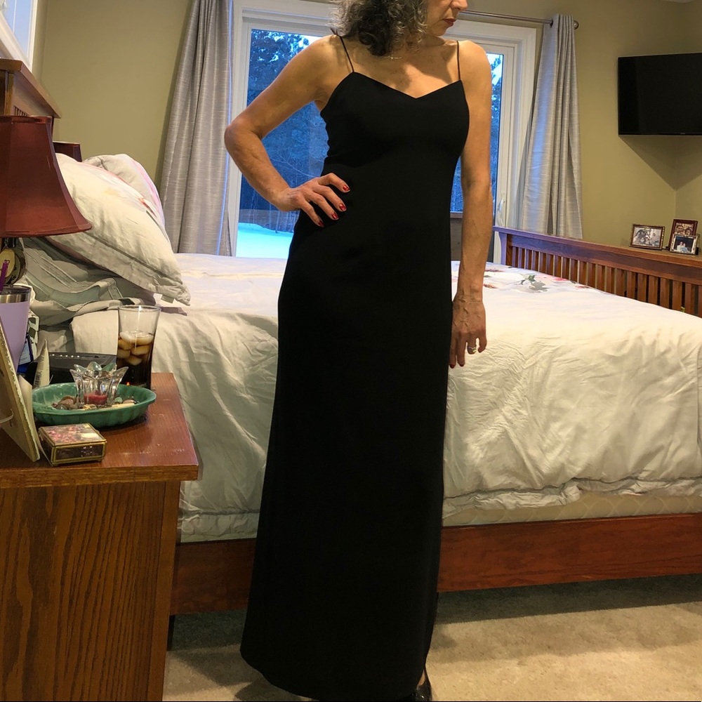 Classy black formal evening dress